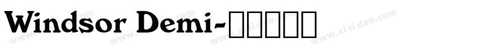 Windsor Demi字体转换